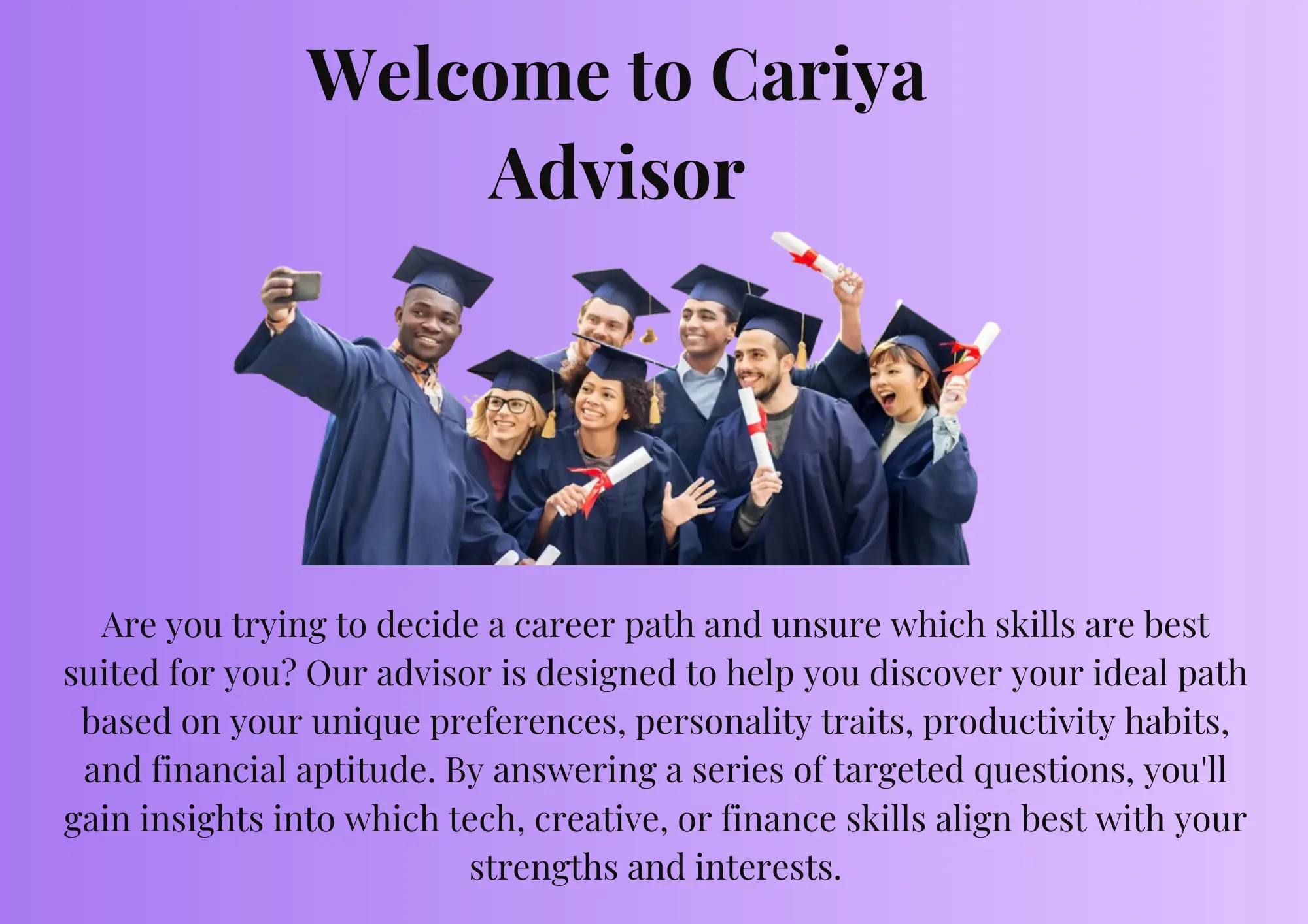 welcome to career advisor